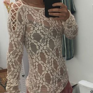 COPY - Free People  long sleeve lace top